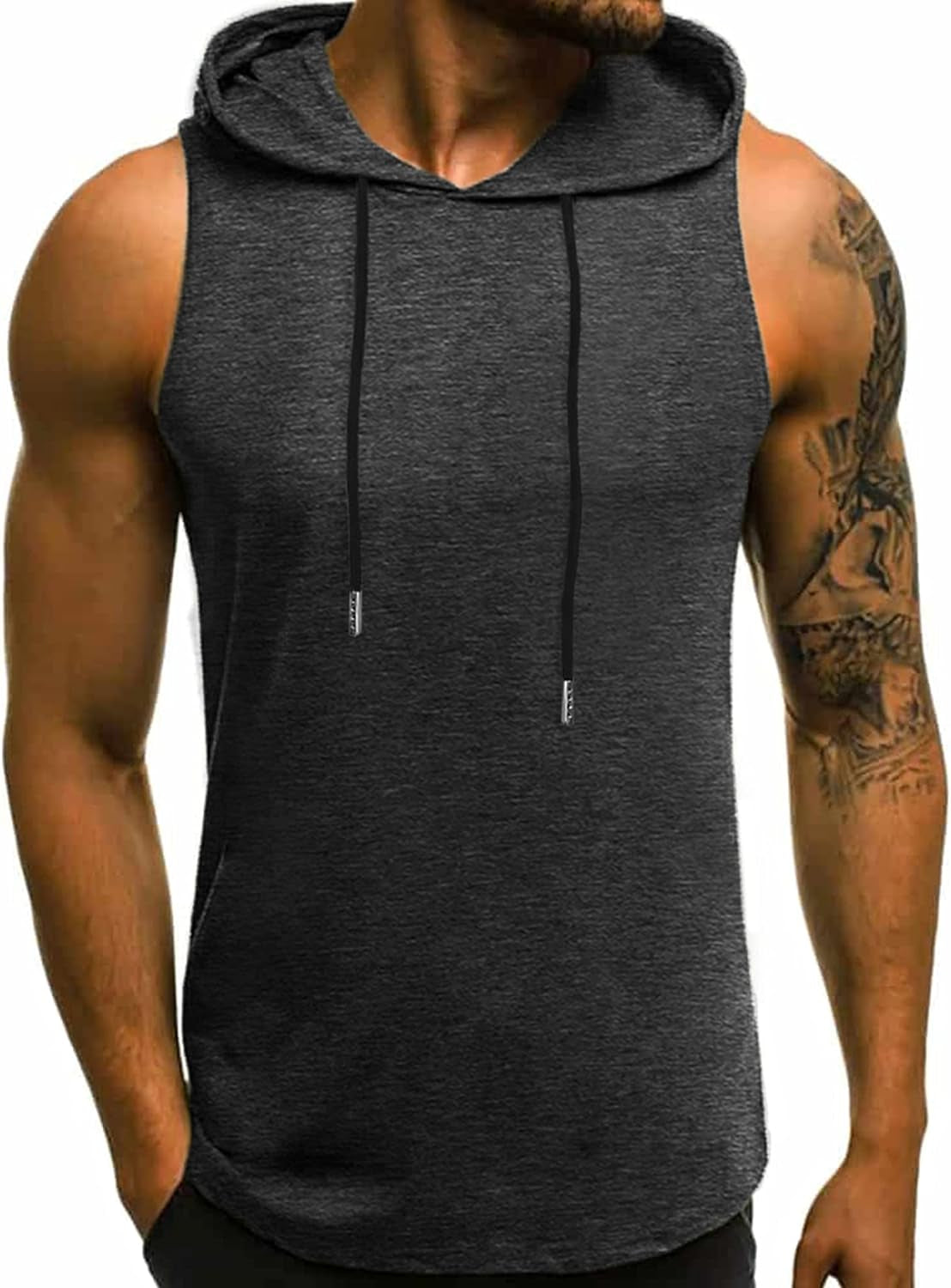 BABIOBOA Men's Workout Sleeveless Tank Tops Sleeveless Hoodies